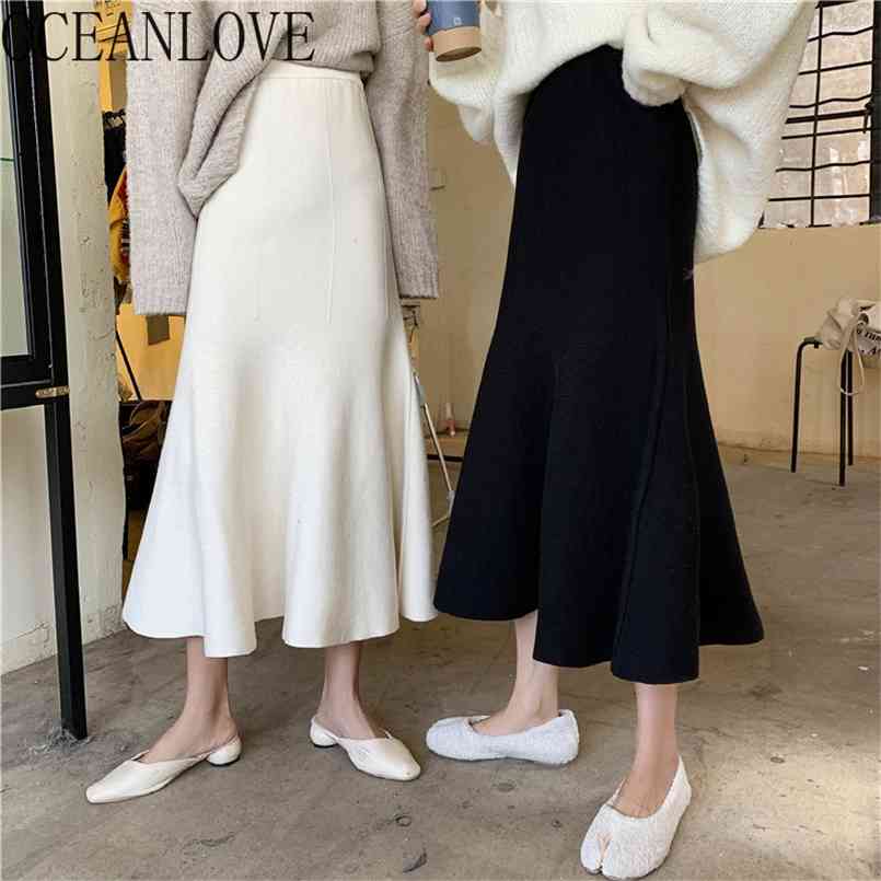 OCEANLOVE High Waist Knitted Women Skrits Solid Fashion Mermaid Elegant Mujer Faldas Korean Autumn Winter Long Skirt 17392 210708, Black
OCEANLOVE High Waist Knitted Women Skrits Solid Fashion Mermaid Elegant Mujer Faldas Korean Autumn Winter Long Skirt 17392 210708, Black