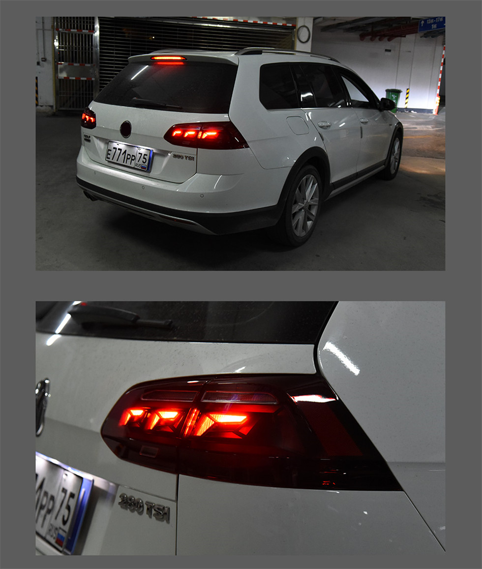 Car Styling Rear Fog Brake Turn Signal Lights For VW Golf 7 Variant LED Tail Light 2013-20 DRL Golf 7.5 Sport Automobile Accessories