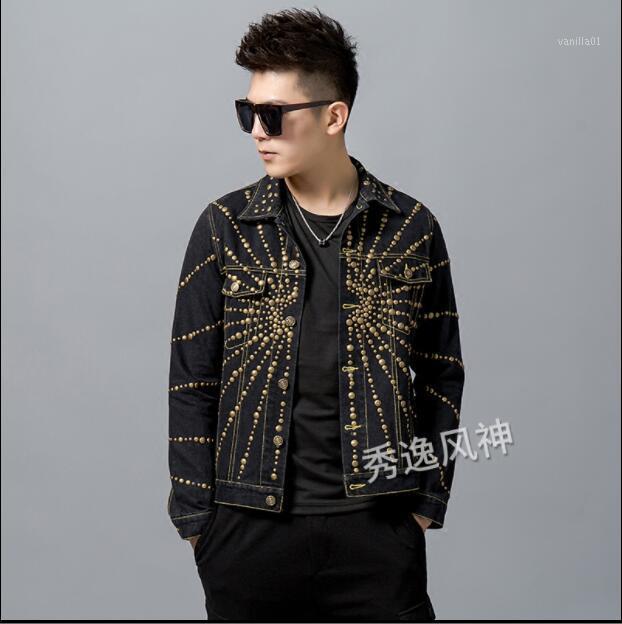 Men' Jackets 2021 Autumn And Winter Club Handsome Slim Rivet Punk Motorcycle Denim Jacket Fashion Casual, Blue
Men' Jackets 2021 Autumn And Winter Club Handsome Slim Rivet Punk Motorcycle Denim Jacket Fashion Casual, Blue