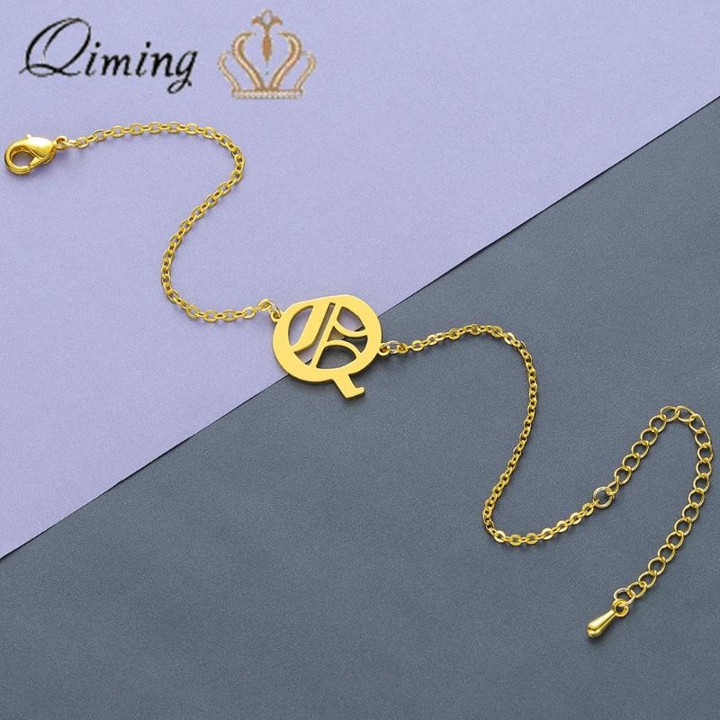 Link, Chain QIMING Initial Charms Bracelets Women Stainless Steel Q Letter Alphabet Personalized A-Z 26 Letters Simple Bracelet Party Gift
Link, Chain QIMING Initial Charms Bracelets Women Stainless Steel Q Letter Alphabet Personalized A-Z 26 Letters Simple Bracelet Party Gift