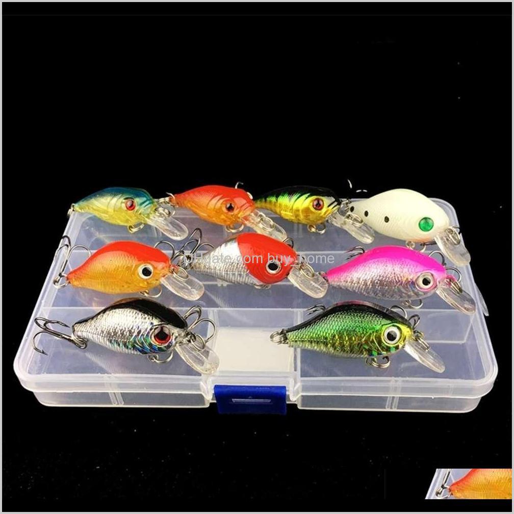 Hooks Sports & Outdoors Drop Delivery 2021 9Pcs High Quality Crank Fishing Hard Lure Bait Set With Case Storage Box Crankbait Swimbait Minnow
Hooks Sports & Outdoors Drop Delivery 2021 9Pcs High Quality Crank Fishing Hard Lure Bait Set With Case Storage Box Crankbait Swimbait Minnow