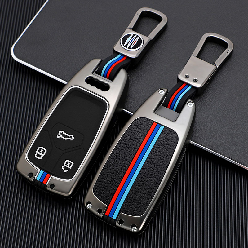 

Car Key Cover Case Bag For Audi A5 Q7 S4 S5 A4 B9 A4L 4m TT TTS RS 8S Smart Keychain shell Accessories remote auto Styling, Model