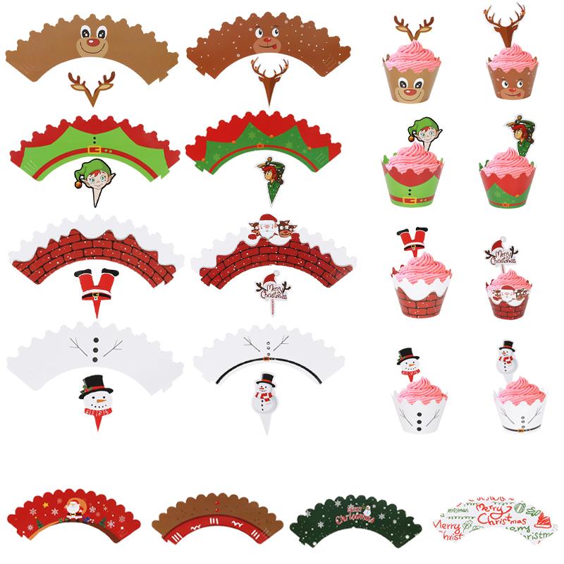 Other Festive & Party Supplies 24pcs Christmas Cupcake Wrapper Santa Claus Deer Paper Cake Topper One 1st Xmas Birthday Decorative Year
Other Festive & Party Supplies 24pcs Christmas Cupcake Wrapper Santa Claus Deer Paper Cake Topper One 1st Xmas Birthday Decorative Year