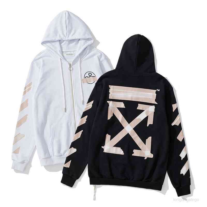 Men's Hoodies Sweatshirts Off Tide Brand White Offset Paper Printing Zipper Hoodie, Black
Men's Hoodies Sweatshirts Off Tide Brand White Offset Paper Printing Zipper Hoodie, Black