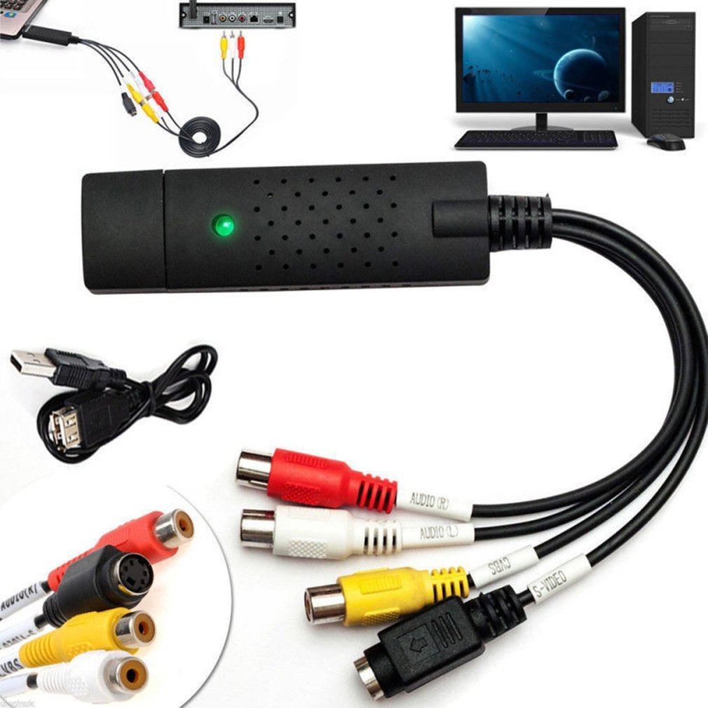 Vhs To Digital File Converter Express Usb 2.0 Video Grabber Audio Av Computer
