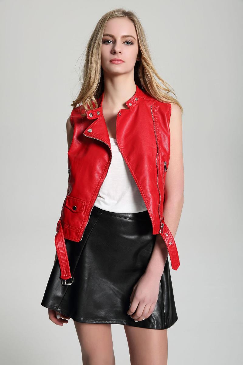 Women's Leather & Faux FMFSSOM 2021 Autumn Jacket Casual Red Vest Fashion Sleeveless Women Coat Streetwear Moto Biker Zipper Outwear, Black
Women's Leather & Faux FMFSSOM 2021 Autumn Jacket Casual Red Vest Fashion Sleeveless Women Coat Streetwear Moto Biker Zipper Outwear, Black
