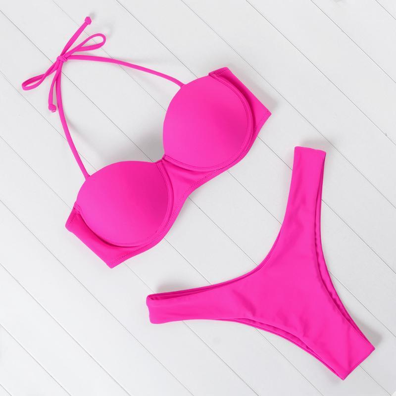 Women's Swimwear 2021 Women Leopard Brazilian Bathing Suit Summer Halter Beachwear Biquini Bandeau Swimsuit Push Up Bikini Set, B1964lp 
Women's Swimwear 2021 Women Leopard Brazilian Bathing Suit Summer Halter Beachwear Biquini Bandeau Swimsuit Push Up Bikini Set, B1964lp