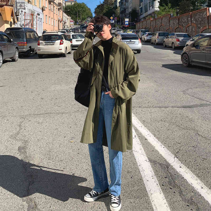 IEFB Spring Baggy Jeans For Men Korean Fashion Versatile Straight Pants Trendy Fall Wide Leg Pants Trend Denim Trousers 4240 210524