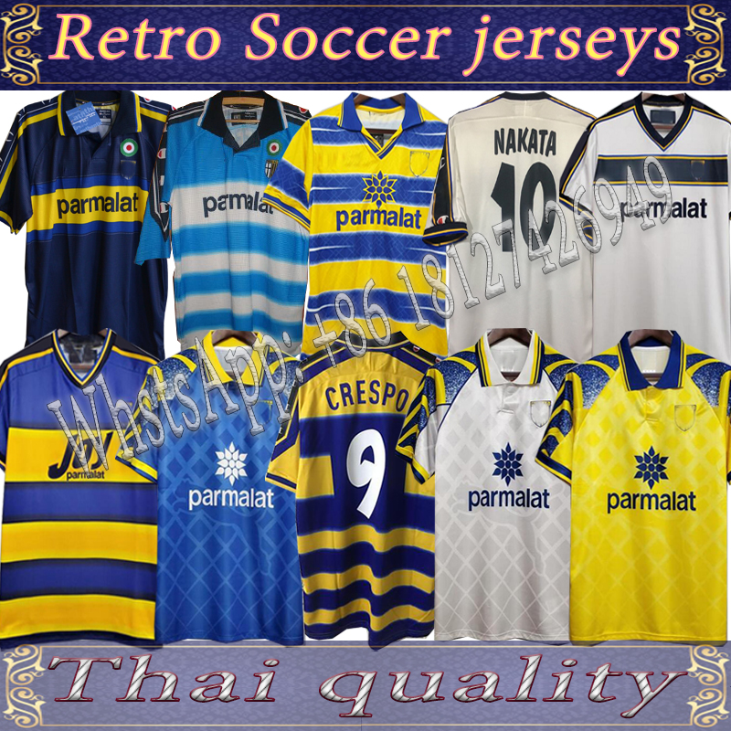 Retro Parma Maglia Classic Vintage soccer jerseys 1995 1996 1997 1998 1999 2000 2001 2002 2003 CRESPO ZOLA CANNAVARO THURAM NAKATA, 02-03
Retro Parma Maglia Classic Vintage soccer jerseys 1995 1996 1997 1998 1999 2000 2001 2002 2003 CRESPO ZOLA CANNAVARO THURAM NAKATA, 02-03