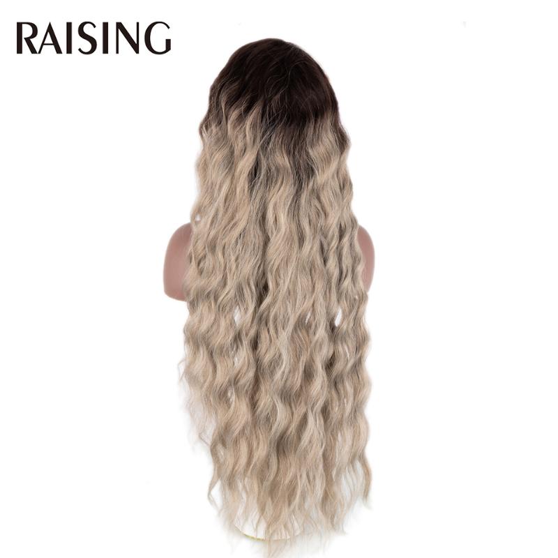 Synthetic Wigs Raising Deep Curly Headband Wholesale Hair Full Machine Wig 38Inch Omber Natural Weave For Women