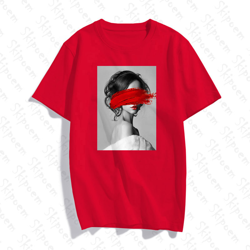 Fashion Personality Woman Art Tshirt Women Kawaii Korean Style Colorful Cotton Short Sleeve Skipoem Summer Tops Tee Shirt Femme, 20
Fashion Personality Woman Art Tshirt Women Kawaii Korean Style Colorful Cotton Short Sleeve Skipoem Summer Tops Tee Shirt Femme, 20