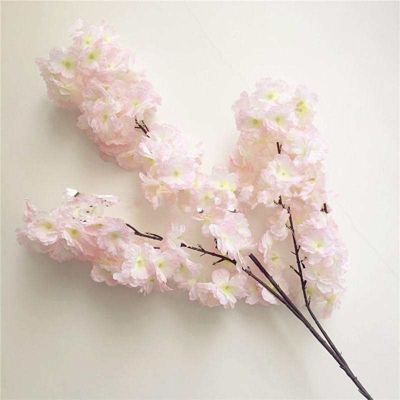 100CM39inch Fake Cherry Blossom Flower Branch Begonia Sakura Tree Stem For Event Wedding Decor Artificial Decorative Flowers & Wreaths