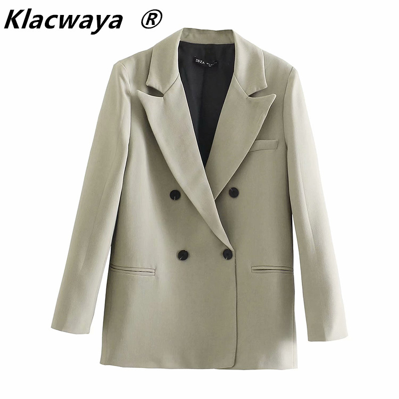 Women Fashion Office Wear Double Breasted Blazer Coat Vintage Long SLeeve Pockets Female Outerwear Chic Tops 210521, Light green
Women Fashion Office Wear Double Breasted Blazer Coat Vintage Long SLeeve Pockets Female Outerwear Chic Tops 210521, Light green