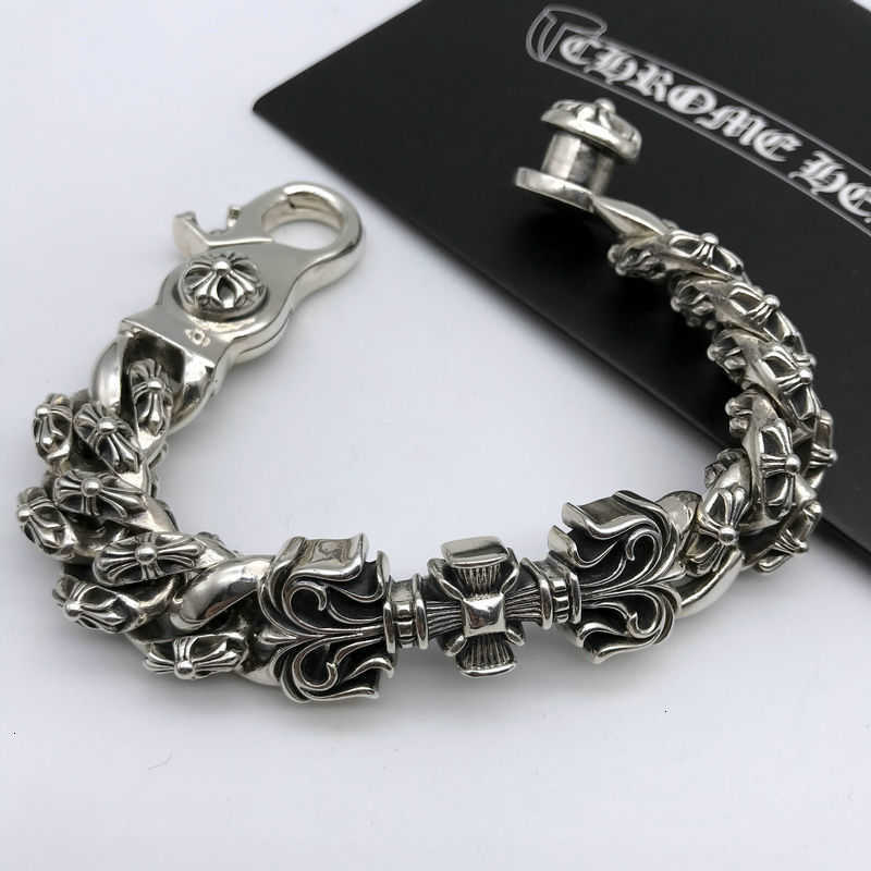 Men's Croxinch Bracelet Aggressive Cross Fashion Sterling Silver European and American Retro Thai Silver Bracelet, Golden;silver
Men's Croxinch Bracelet Aggressive Cross Fashion Sterling Silver European and American Retro Thai Silver Bracelet, Golden;silver