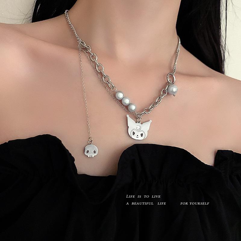 Chokers Reflective Pearl Kitten Necklace Korean Fashion Multilayer Stitching Trend Hip Hop Clavicle Chain Necklaces For Women
Chokers Reflective Pearl Kitten Necklace Korean Fashion Multilayer Stitching Trend Hip Hop Clavicle Chain Necklaces For Women