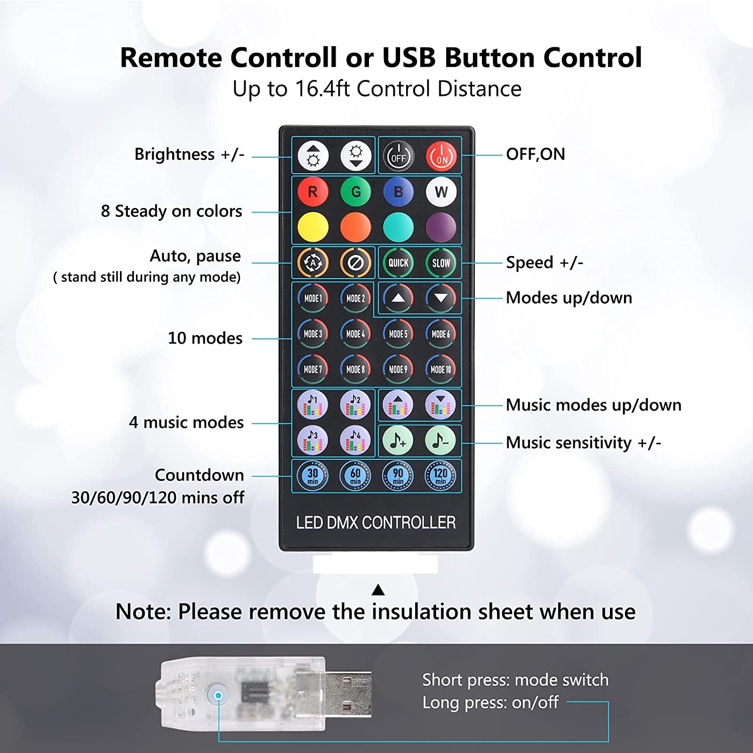 LED Wi-Fi String Lights 5M 10M 15M 20M Smart App Bluetooth Control Multi-modes Color Changing Music Sync Marquee for Christmas Tree Holiday Decoration