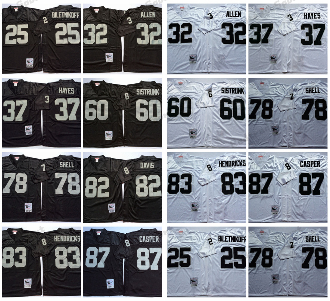 Mens Vintage Football Jerseys 25 Fred Biletnikoff 32 Marcus Allen 37 Lester Hayes 60 Otis Sistrunk 78 Art Shell 83 Ted Hendricks 87 Dave Cas, Black;red
Mens Vintage Football Jerseys 25 Fred Biletnikoff 32 Marcus Allen 37 Lester Hayes 60 Otis Sistrunk 78 Art Shell 83 Ted Hendricks 87 Dave Cas, Black;red