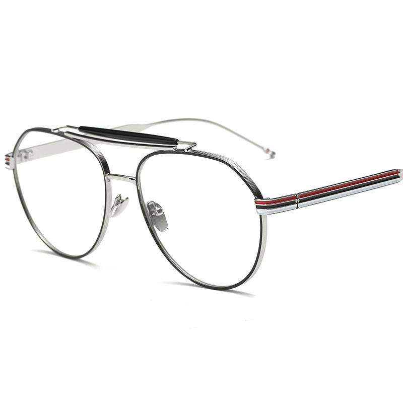 Vintage Retro Quality Pilot Sunglasses Simple Square Style Thom Alloy Frame Clear Lens Women Man Fashion Eyewear Optiacl Glasse, White;black
Vintage Retro Quality Pilot Sunglasses Simple Square Style Thom Alloy Frame Clear Lens Women Man Fashion Eyewear Optiacl Glasse, White;black