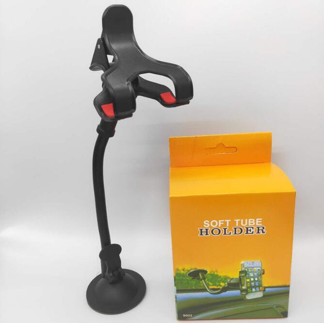 Universal Long Arm Car Holder Mount with Clip Suction Cup 360 Degree Rotated Windshield Phone Holder For 4.7 inch 6.8inch Cellphone with Box