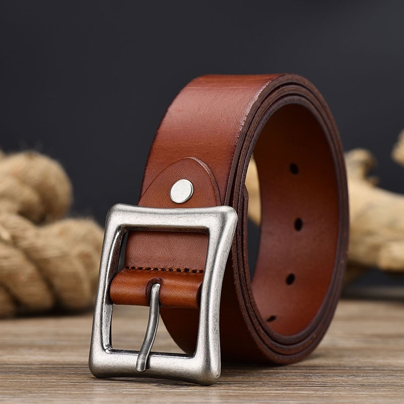 First layer cowhide Handmade men's leather needle buckle simple trouser belt Korean young people, Black
First layer cowhide Handmade men's leather needle buckle simple trouser belt Korean young people, Black