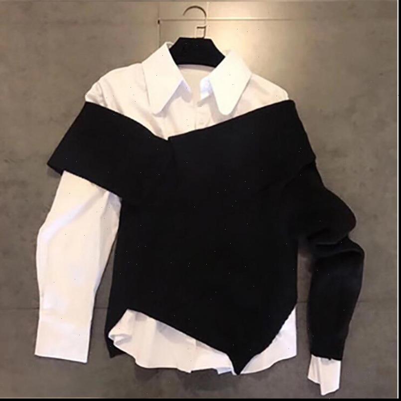 LANMREM spring Women Shirts and summer korean styles girls clothing Turn down collar full sleeves knitting fake two, White
LANMREM spring Women Shirts and summer korean styles girls clothing Turn down collar full sleeves knitting fake two, White