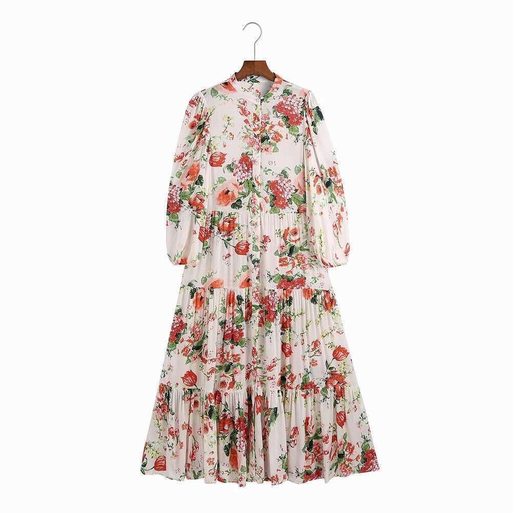 Women Floral Prints Dress Summer Arrival Half Sleeve Modern Lady Loose Sundress Feminino Vestidos 210602
Women Floral Prints Dress Summer Arrival Half Sleeve Modern Lady Loose Sundress Feminino Vestidos 210602