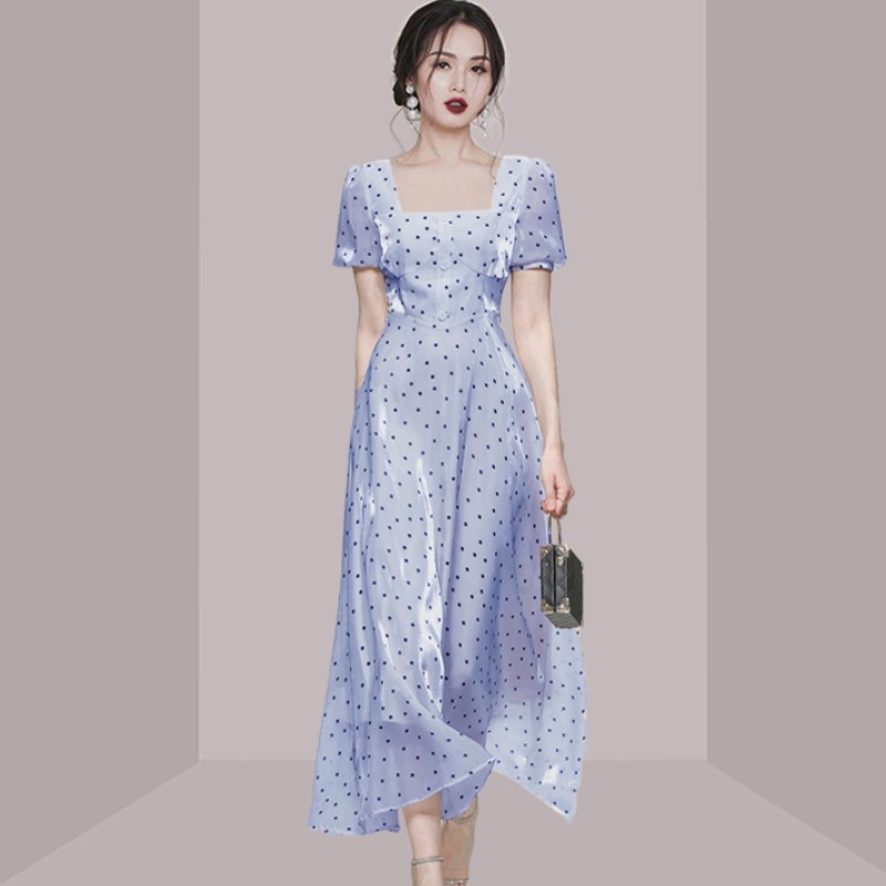 Elegant Temperament Fashion Polka Dot Square Collar Puff Sleeve Vintage High Waist A-Line Party Dress Female Vestidos 210518, Photo color
Elegant Temperament Fashion Polka Dot Square Collar Puff Sleeve Vintage High Waist A-Line Party Dress Female Vestidos 210518, Photo color