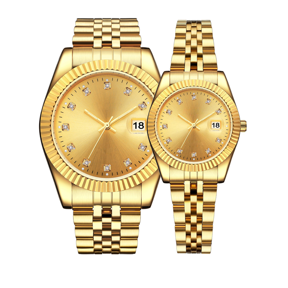 Gold Watches For Men and Women dress full Stainless steel Sapphire waterproof Luminous Couples Wristwatches Quartz movement Ceramics Watches, Color 2 for men
Gold Watches For Men and Women dress full Stainless steel Sapphire waterproof Luminous Couples Wristwatches Quartz movement Ceramics Watches, Color 2 for men