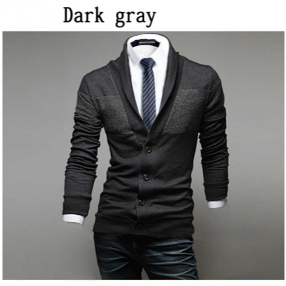 ZOGAA Autumn Sweater Men Solid V-Neck Pullovers Single Breasted Knitwear Plus Size 3XL Mens Sweater 211018