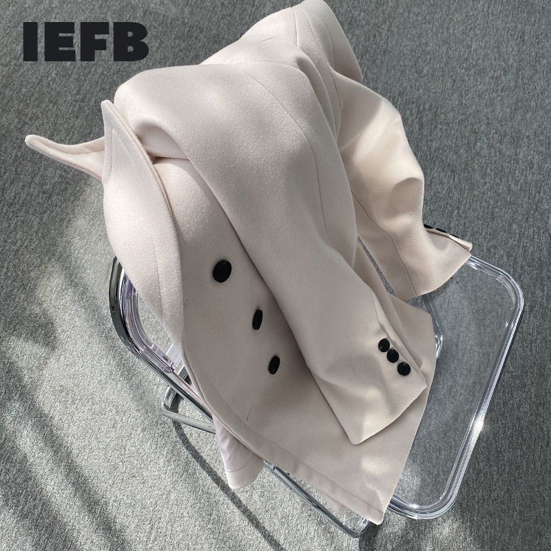 IEFB Men's autumn and winter British style loose double breasted woolen coat Korean fashion mid length clothes 9Y4648 210524, Black
IEFB Men's autumn and winter British style loose double breasted woolen coat Korean fashion mid length clothes 9Y4648 210524, Black