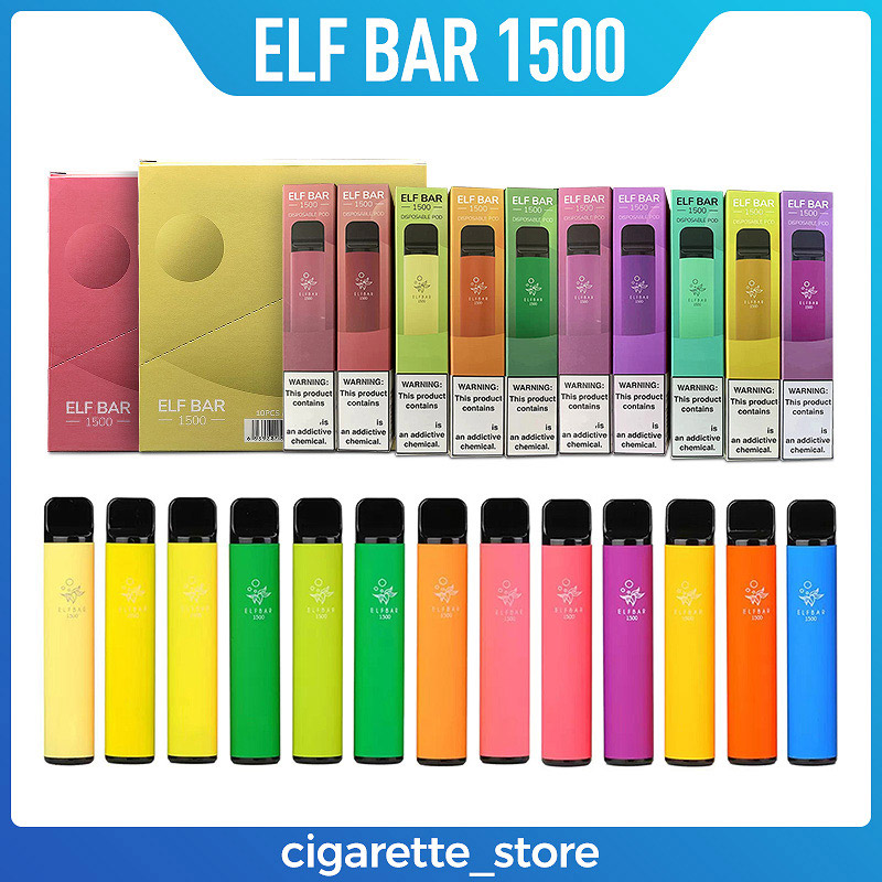 Elf Bar 1500Puffs Disposable E cigarette vapes Pod Device 850mAh Battery 4.8ml Prefilled Cartridge Vape Pen Vs Puff XXL Plus Bang 6000 RandM
Elf Bar 1500Puffs Disposable E cigarette vapes Pod Device 850mAh Battery 4.8ml Prefilled Cartridge Vape Pen Vs Puff XXL Plus Bang 6000 RandM