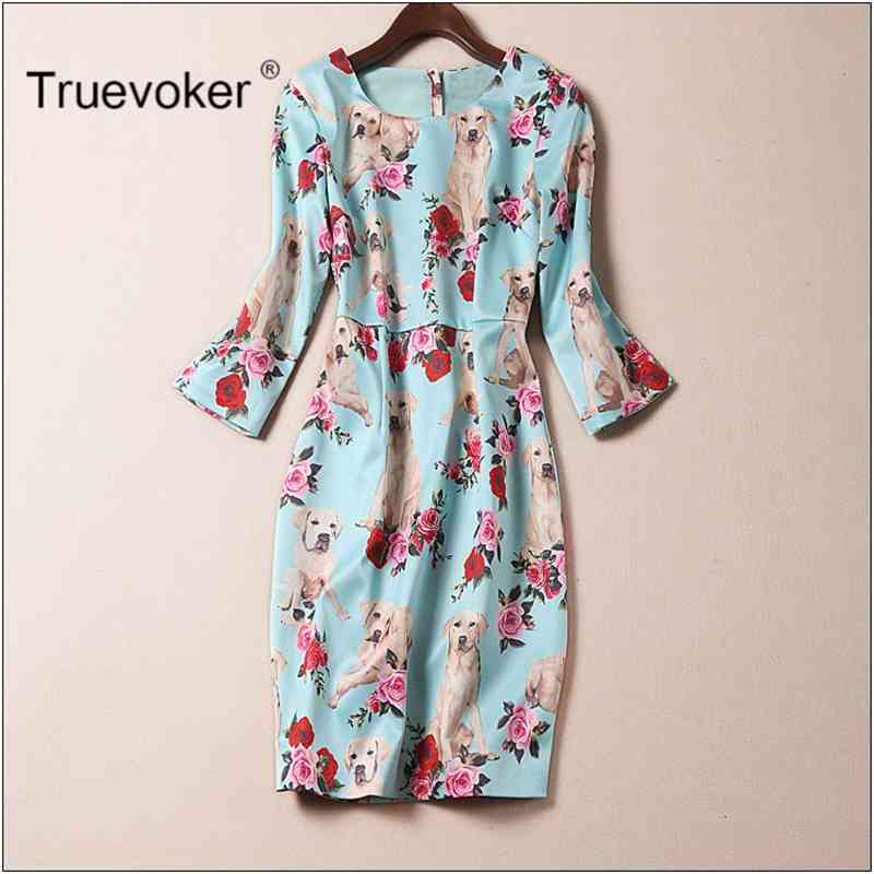 Truevoker Designer Dres' Half Sleeve Blue Floral Animal Printed Pencil Plus Size Summer Vestido 210602
Truevoker Designer Dres' Half Sleeve Blue Floral Animal Printed Pencil Plus Size Summer Vestido 210602
