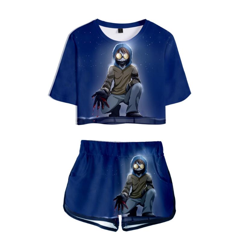 Creepypasta-3d Print Two Piece Set Short Sleeve Crop Top+Short Tracksuit For Women/Girl Sets Sport Suit Summer Casual Women's Tracksuits, Gray
Creepypasta-3d Print Two Piece Set Short Sleeve Crop Top+Short Tracksuit For Women/Girl Sets Sport Suit Summer Casual Women's Tracksuits, Gray