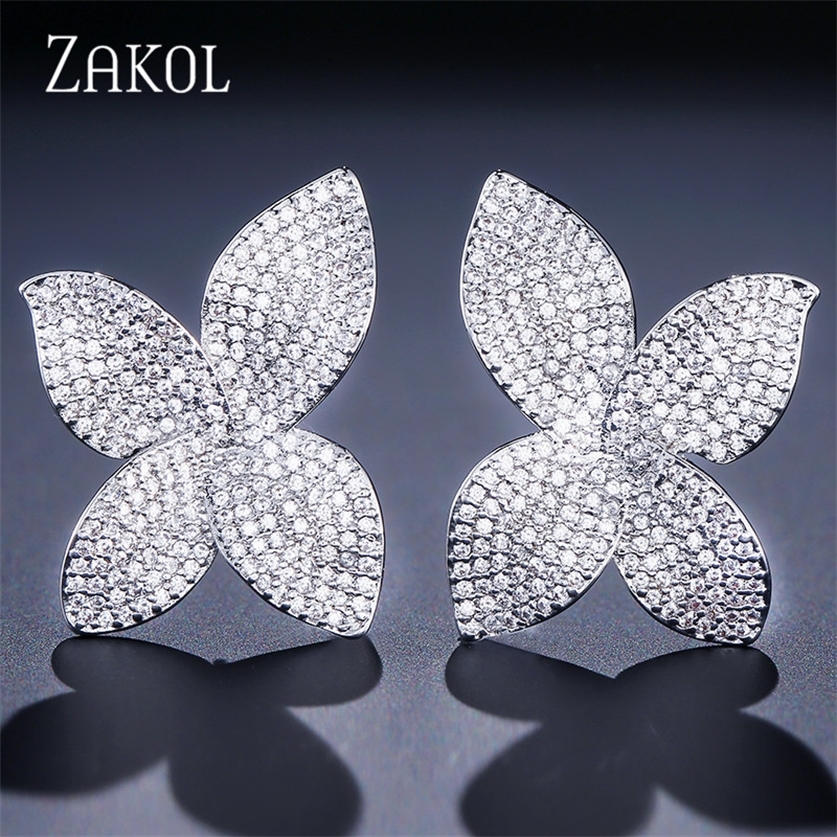 ZAKOL Fashion Luxury Butterfly AAA Cubic Zirconia Micro Pave Setting Flower Big Stud Earrings for Women Party Gifts FSEP2078 220211
ZAKOL Fashion Luxury Butterfly AAA Cubic Zirconia Micro Pave Setting Flower Big Stud Earrings for Women Party Gifts FSEP2078 220211