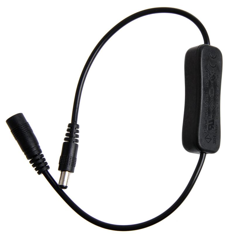 Led Strip Light Controller Electric Wire Switch With Female and Male Dc 12V Power Connector Plug Switches