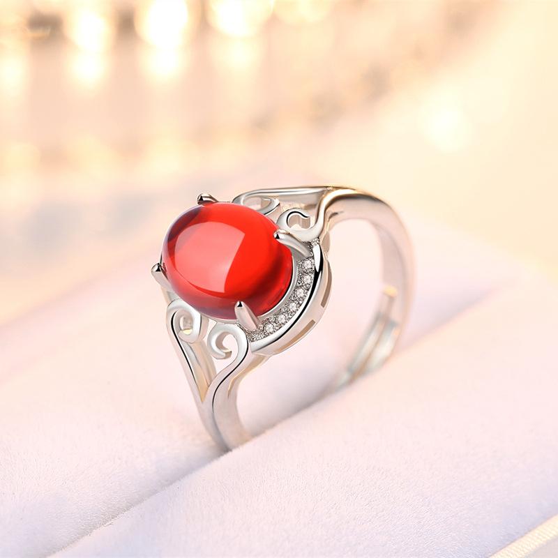 Cluster Rings 2021 Lady's S925 Sterling Silver Ring Agate Chalcedony Stone Party Open Fine Jewelry 3370724, Golden;silver
Cluster Rings 2021 Lady's S925 Sterling Silver Ring Agate Chalcedony Stone Party Open Fine Jewelry 3370724, Golden;silver