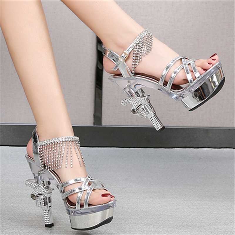 Sandals Women Wear-Resisting 2021 Summer Female Strange Style 14cm Pistol High Heels Stripper Thick Bottom Sexy Wedding Shoe, Sky blue
Sandals Women Wear-Resisting 2021 Summer Female Strange Style 14cm Pistol High Heels Stripper Thick Bottom Sexy Wedding Shoe, Sky blue