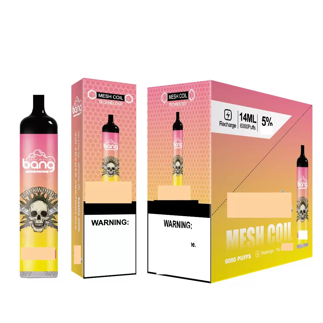 Bang XXL 6000 Mesh Coil Disposable E cigarettes Vape Pen Pre-filled Pods Cartridge Rechargeable Battery
Bang XXL 6000 Mesh Coil Disposable E cigarettes Vape Pen Pre-filled Pods Cartridge Rechargeable Battery