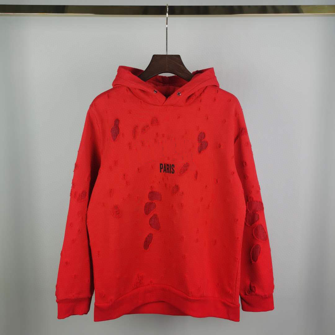 21ss Winter Europe Paris Sweatshirts mens classical big Broken hole hoodies Sweatshirt Women Hoody fashion Jumpers Designer hoodie, Customize
21ss Winter Europe Paris Sweatshirts mens classical big Broken hole hoodies Sweatshirt Women Hoody fashion Jumpers Designer hoodie, Customize