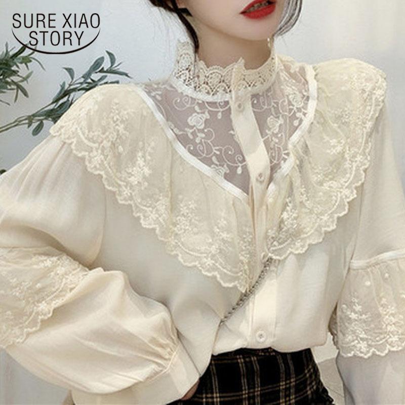 Women's Blouses & Shirts Autumn Loose Women Sweet Korean Clothes Lace Up Ruffles Blouse Fashion Stand Vintage Ladies Tops Chic 11335, White
Women's Blouses & Shirts Autumn Loose Women Sweet Korean Clothes Lace Up Ruffles Blouse Fashion Stand Vintage Ladies Tops Chic 11335, White