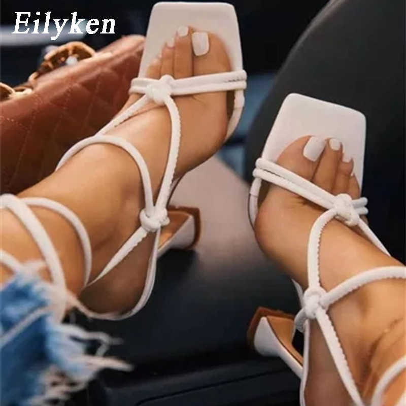 Eilyken 2021 Summer Narrow Band Ankle Strap Women's High Heels Strappy Sandals Square Head Female Strange Style Women Shoes A0526, Brown
Eilyken 2021 Summer Narrow Band Ankle Strap Women's High Heels Strappy Sandals Square Head Female Strange Style Women Shoes A0526, Brown