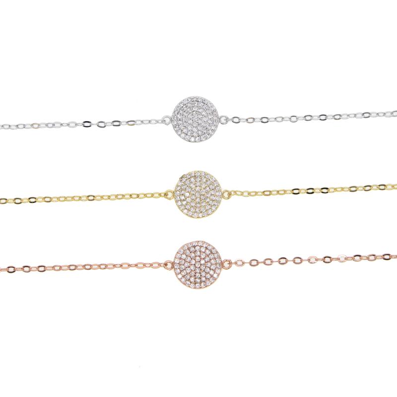 Bangle Wholesale Factory Price Brass Cz Jewelry Classic Trendy Round Disk Charm Micro Pave Sparking Bling Chain Bracelet
Bangle Wholesale Factory Price Brass Cz Jewelry Classic Trendy Round Disk Charm Micro Pave Sparking Bling Chain Bracelet