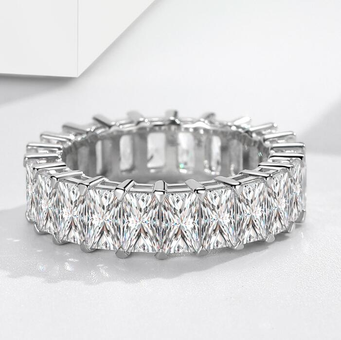 Sterg Sier Radiant Cut White Topaz Ring: Jewelry for Women