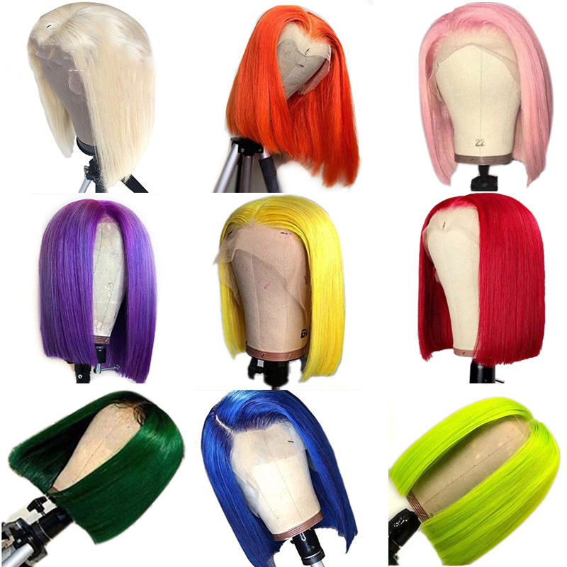 13x6x1 T Part Short Human Hair Bob Wig For Women colorful Brazilian Lace Front Human Hair Wigs Plucked With Baby Hair 130% Density Party Star, Natural color
13x6x1 T Part Short Human Hair Bob Wig For Women colorful Brazilian Lace Front Human Hair Wigs Plucked With Baby Hair 130% Density Party Star, Natural color