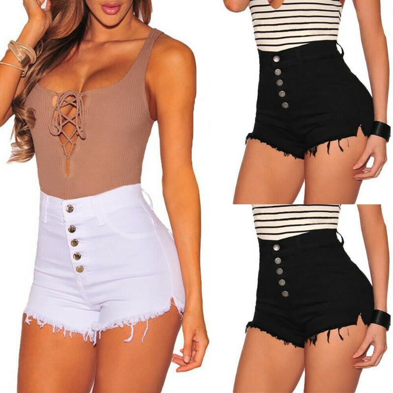 Summer Women Denim Ripped Shorts Casual High Waist Mini Button Short Pant Skinny Female Mujer Clothes Women, Black
Summer Women Denim Ripped Shorts Casual High Waist Mini Button Short Pant Skinny Female Mujer Clothes Women, Black