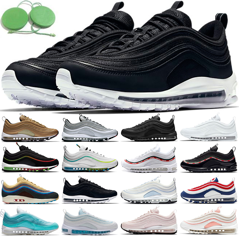 MAx 97 Running Shoes Men Women Sean Wotherspoon Triple Black White Silver Bullet Gold South Beach Ghost Mens Trainers Sports Air Sneakers Size 36-45
MAx 97 Running Shoes Men Women Sean Wotherspoon Triple Black White Silver Bullet Gold South Beach Ghost Mens Trainers Sports Air Sneakers Size 36-45