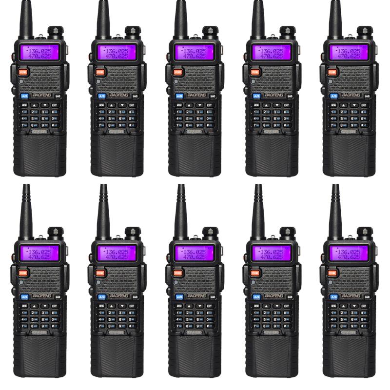 Walkie Talkie 10pcs/lot Baofeng UV5R VHF UHF Dual Band 3800mAh 5W Portable Talkies HF Transceiver Cb Radio
Walkie Talkie 10pcs/lot Baofeng UV5R VHF UHF Dual Band 3800mAh 5W Portable Talkies HF Transceiver Cb Radio