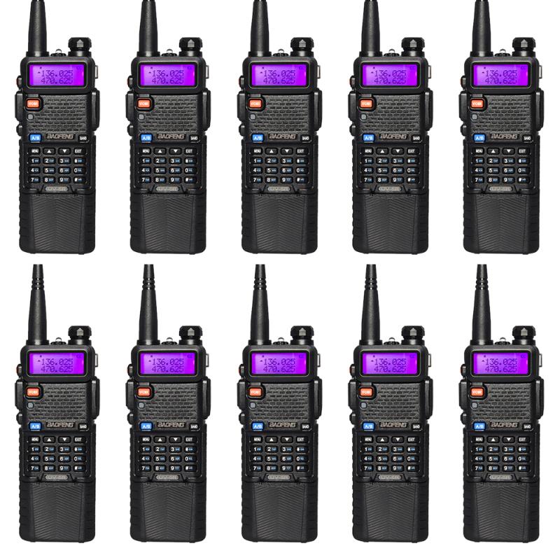 Walkie Talkie 10pcs/lot Baofeng UV5R VHF UHF Dual Band 3800mAh 5W Portable Talkies HF Transceiver Cb Radio от DHgate WW