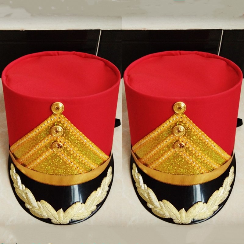 Red Party Army Top Hats For Children Adults School Stage Performance Drum Team Hat Music Guard Of Honour Accessories Military Cosplay Festival Celebration Headwear
Red Party Army Top Hats For Children Adults School Stage Performance Drum Team Hat Music Guard Of Honour Accessories Military Cosplay Festival Celebration Headwear