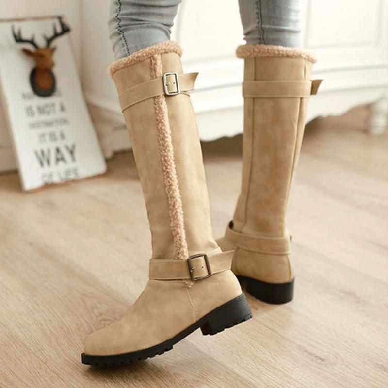 Boots High British Belt Buckle Leather Japan Korean Low Heel Slip-On Young Girl Student Keep Warm Fashion Shoes, Beige
Boots High British Belt Buckle Leather Japan Korean Low Heel Slip-On Young Girl Student Keep Warm Fashion Shoes, Beige